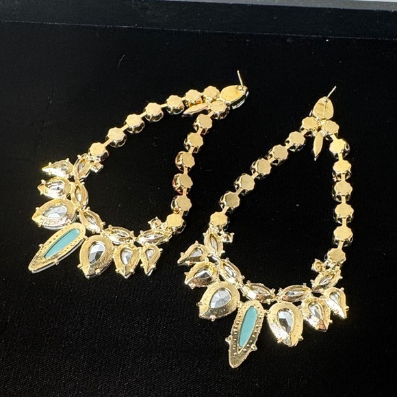 MEGHAN FABULOUS The Cha Cha Cha Oversized Colorful Crystal Drop Earrings Sparkle - Picture 4 of 9